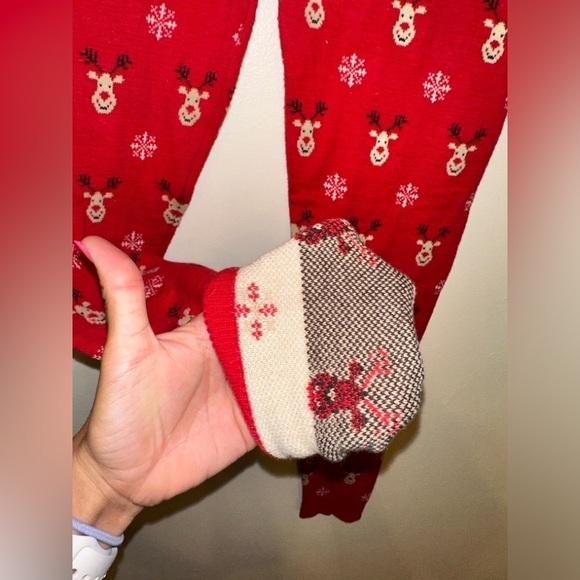 Christmas Reindeer Thick Sweater Leggings Size S - Picture 6 of 6